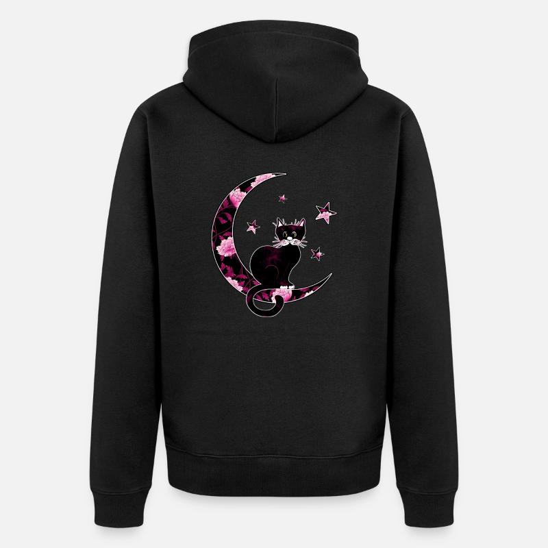 Chat - Veste à capuche bio Premium Unisexe - noir