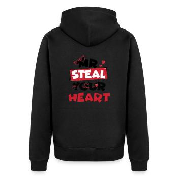 Mr Steal Your Heart - Veste à capuche bio Premium Unisexe - noir - Dos - Nico (187cm)