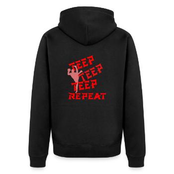 teep teep teep repeat 2 - Veste à capuche bio Premium Unisexe - noir - Dos - Nico (187cm)