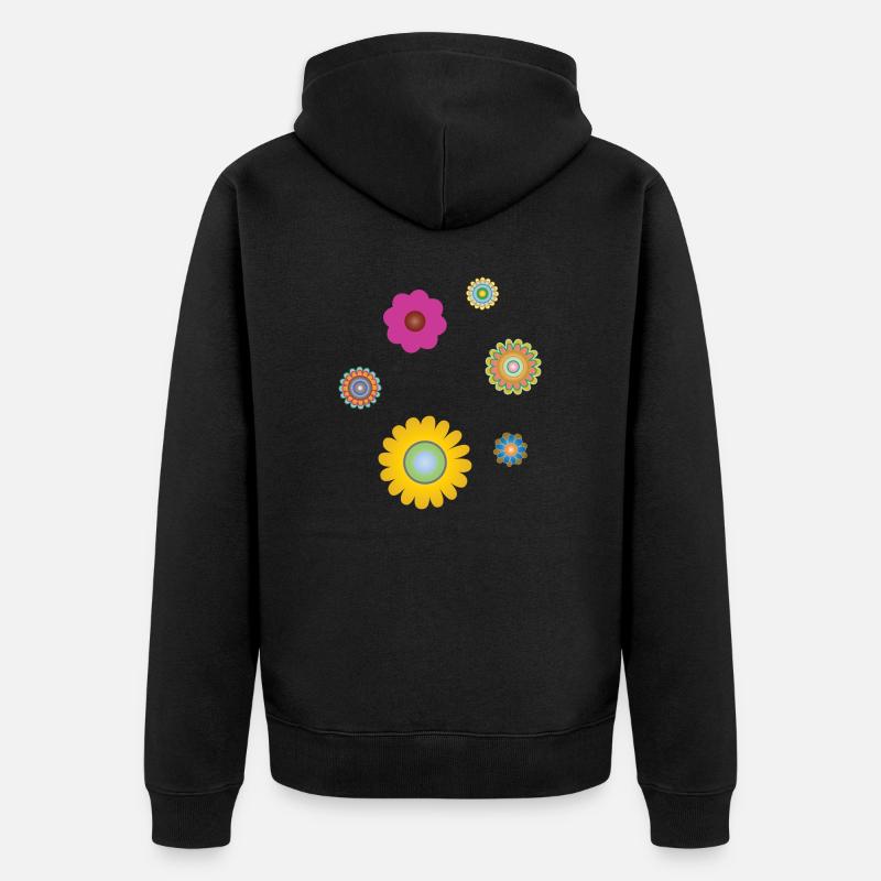 Pouvoir des fleurs - Veste à capuche bio Premium Unisexe - noir