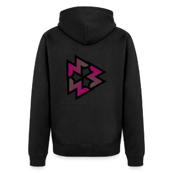 Canada leaf - Unisex Premium Bio Zip Hoodie - Schwarz - Hinten - Nico (187cm)