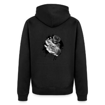 Ma pompe haute pression - Veste à capuche bio Premium Unisexe - noir - Dos - Nico (187cm)