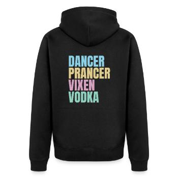 Funny drinking Christmas - Unisex Premium Organic Zip Hoodie - black - Back - Nico (187cm)