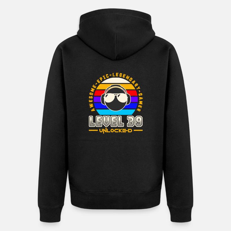 Level 39 - Veste à capuche bio Premium Unisexe - noir