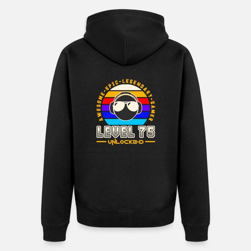 Level 75 - Veste à capuche bio Premium Unisexe - noir