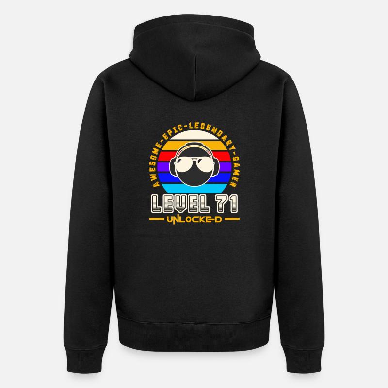 Level 71 - Veste à capuche bio Premium Unisexe - noir