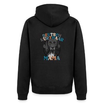 Braque allemand à poil court Mama chiens de chasse Wilsigns - Veste à capuche bio Premium Unisexe - noir - Dos - Nico (187cm)