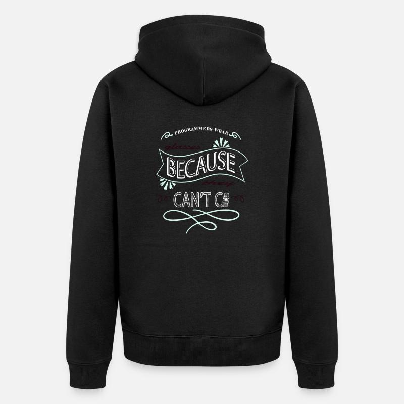 fun computer language - Unisex Premium Bio Zip Hoodie - Schwarz