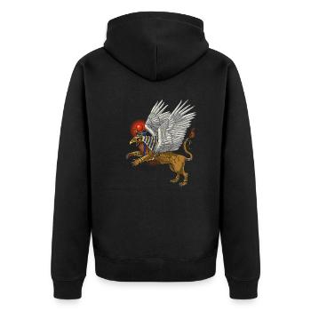 Griffon de la mythologie égyptienne antique - Veste à capuche bio Premium Unisexe - noir - Dos - Nico (187cm)