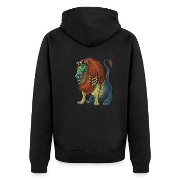 Mythologie égyptienne Divinité Ammit - Veste à capuche bio Premium Unisexe - noir - Dos - Nico (187cm)