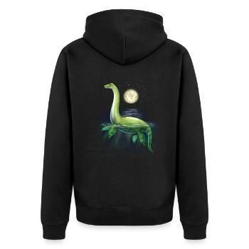 Loch Ness Monster - Unisex Premium Organic Zip Hoodie - black - Back - Nico (187cm)