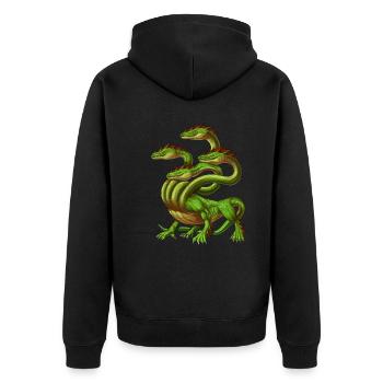 Greek Mythology Monster Hydra - Unisex Premium Organic Zip Hoodie - black - Back - Nico (187cm)
