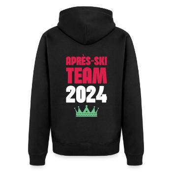 Vacances après-ski 2024 - Veste à capuche bio Premium Unisexe - noir - Dos - Nico (187cm)