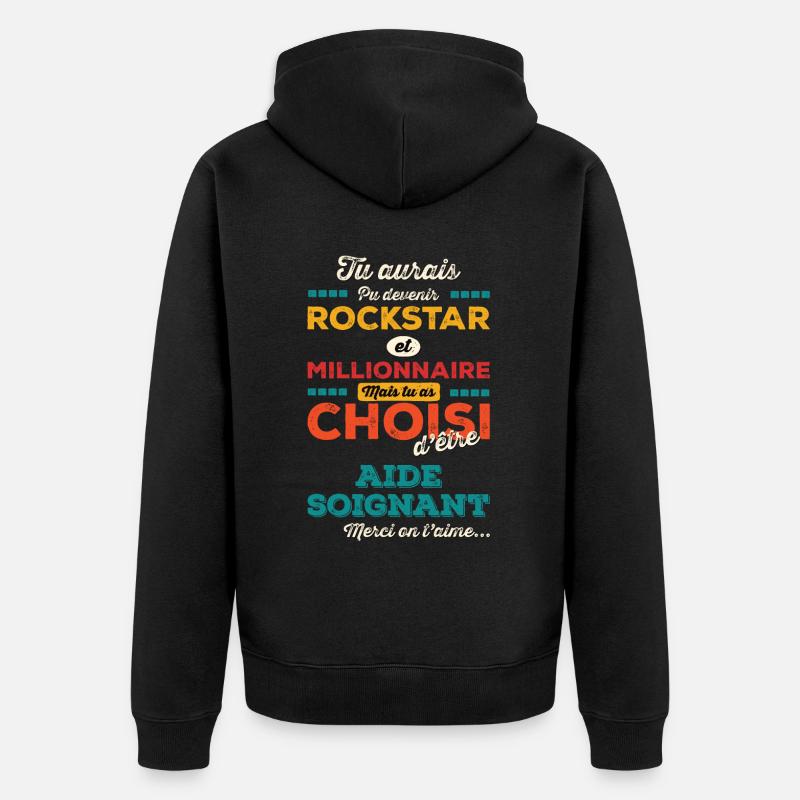 Bezugsperson - Unisex Premium Bio Zip Hoodie - Schwarz