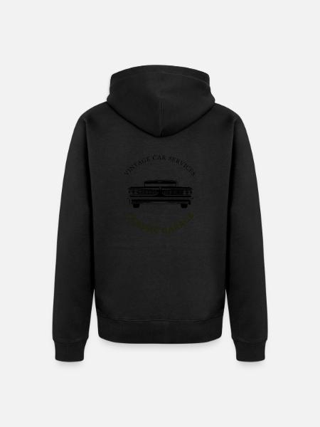 Oldtimer Auto Services Logo - Unisex Premium Bio Zip Hoodie - Schwarz