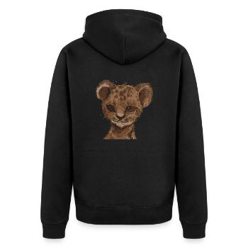 Fort de lion - Veste à capuche bio Premium Unisexe - noir - Dos - Nico (187cm)