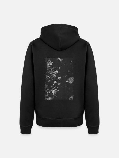 Steampunk black and white - Unisex Premium Organic Zip Hoodie - black