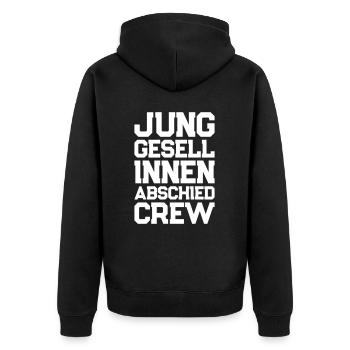 Enterrement de vie de jeune fille Crew Enterrement de vie de garçon - Veste à capuche bio Premium Unisexe - noir - Dos - Nico (187cm)