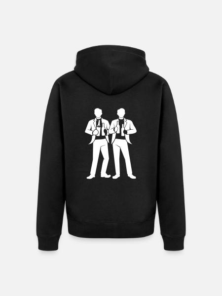 Crew Party Group - Unisex Premium Organic Zip Hoodie - black