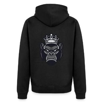 Couronne de gorille - Veste à capuche bio Premium Unisexe - noir - Dos - Nico (187cm)
