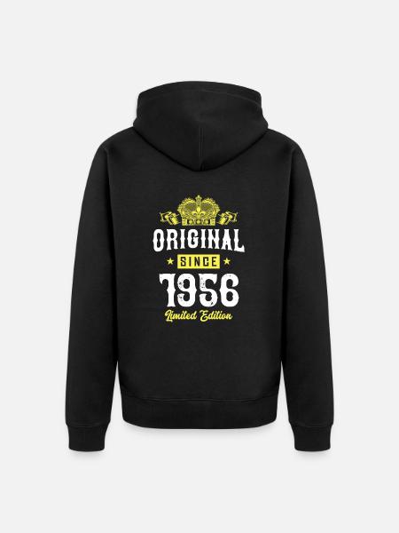 1956 Limited Edition - Unisex Premium Organic Zip Hoodie - black