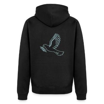 Colombe de la paix - Veste à capuche bio Premium Unisexe - noir - Dos - Nico (187cm)