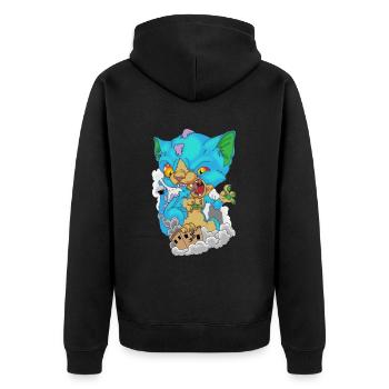 Katze Chaton Chat Monstre - Veste à capuche bio Premium Unisexe - noir - Dos - Nico (187cm)