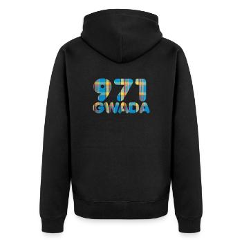 971 GWADA - Veste à capuche bio Premium Unisexe - noir - Dos - Nico (187cm)