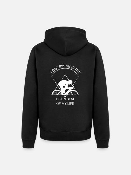 Racer - Unisex Premium Organic Zip Hoodie - black