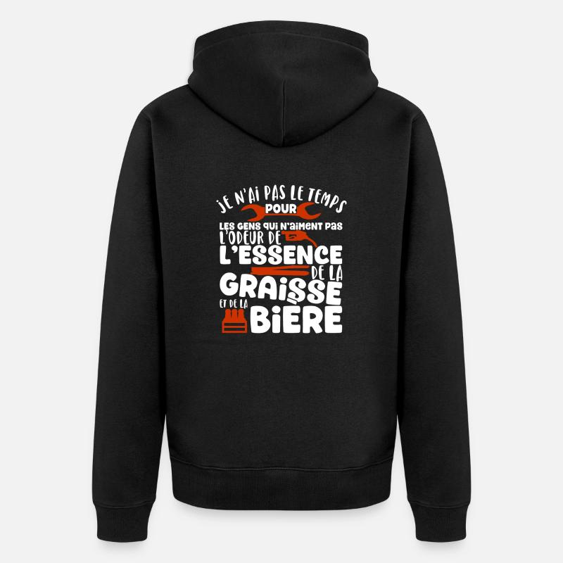 L'odeur de l'essence cadeau - Veste à capuche bio Premium Unisexe - noir