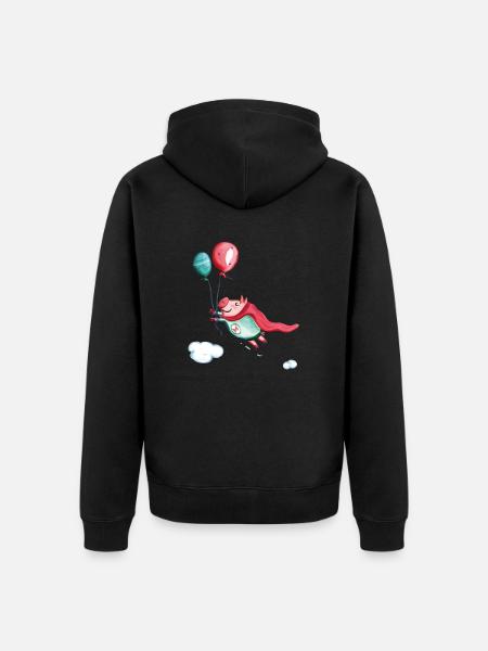 Supermetti - Unisex Premium Organic Zip Hoodie - black