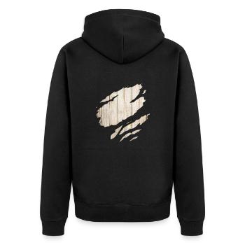 cheval des les modèle nature texture - Veste à capuche bio Premium Unisexe - noir - Dos - Nico (187cm)