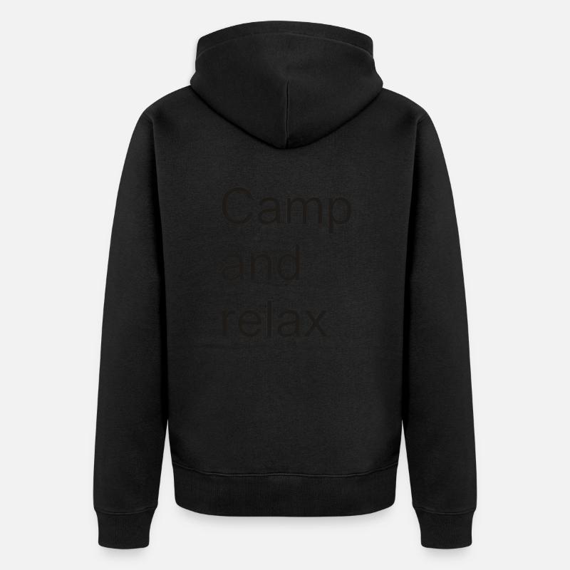 camping camping - Veste à capuche bio Premium Unisexe - noir