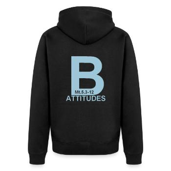 beatitudes - Veste à capuche bio Premium Unisexe - noir - Dos - Nico (187cm)
