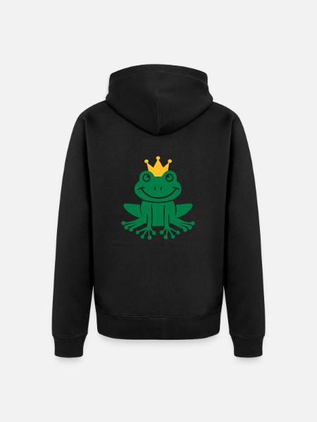 Frog - Unisex Premium Organic Zip Hoodie - black