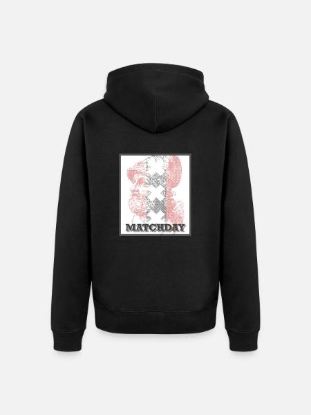 Ajax Amsterdam Matchday - Unisex Premium Organic Zip Hoodie - black