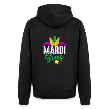 Fête de Mardi Gras 2018 - Carnaval - mardi gras - Veste à capuche bio Premium Unisexe - noir - Dos - Nico (187cm)