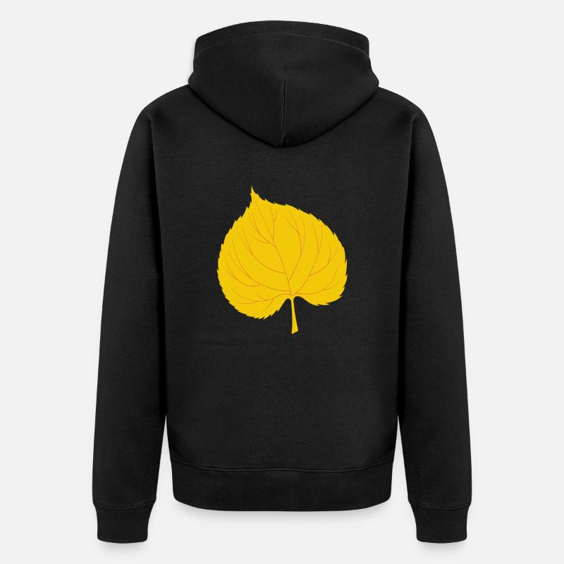 Feuille de tilleul - Veste à capuche bio Premium Unisexe - noir