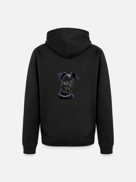 Kerry Blue Terrier - Unisex Premium Bio Zip Hoodie - Schwarz