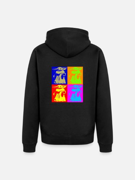 Mandalorian Pop Art - Unisex Premium Organic Zip Hoodie - black