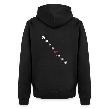 Tesla dans Space Solar System SpaceX - Veste à capuche bio Premium Unisexe - noir - Dos - Nico (187cm)