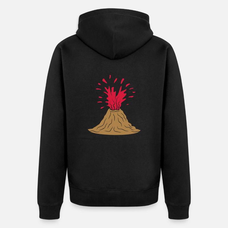 Conception de l’éruption volcanique - Veste à capuche bio Premium Unisexe - noir