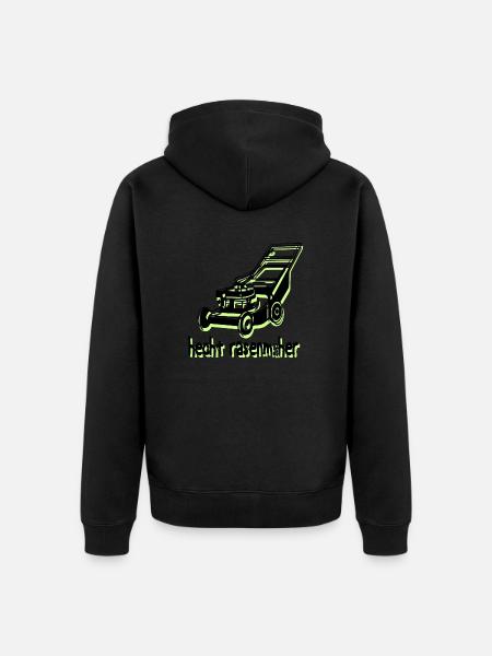 hecht rasenmäher - Unisex Premium Bio Zip Hoodie - Schwarz