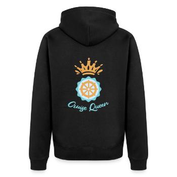 Cruise Queen Cruise Ship - Unisex Premium Organic Zip Hoodie - black - Back - Nico (187cm)