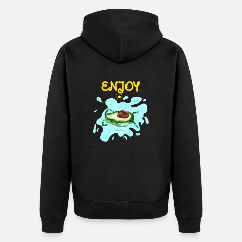 Baignade à l’avocat - Veste à capuche bio Premium Unisexe - noir