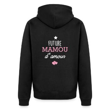 future mamou d amour - Veste à capuche bio Premium Unisexe - noir - Dos - Nico (187cm)