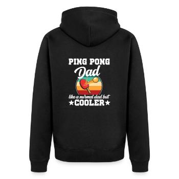 Ping pong dad table tennis player gift father - Veste à capuche bio Premium Unisexe - noir - Dos - Nico (187cm)