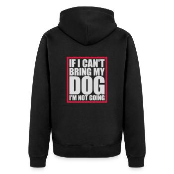 Citation Apportez mon chien - Veste à capuche bio Premium Unisexe - noir - Dos - Nico (187cm)