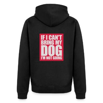 Citation Apportez mon chien - Veste à capuche bio Premium Unisexe - noir - Dos - Nico (187cm)
