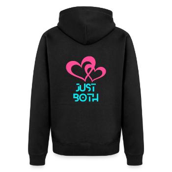 Juste toi et moi - Veste à capuche bio Premium Unisexe - noir - Dos - Nico (187cm)